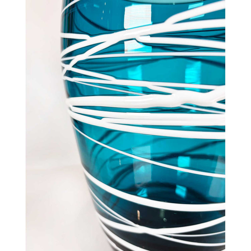 Teal Vase - Petroff Gallery - Glass Art