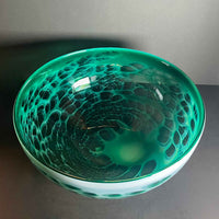 Forest Green Bowl - Petroff Gallery - Glass art