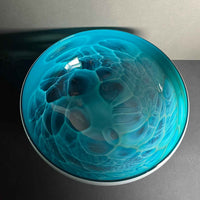Teal Bowl - Petroff Gallery - Glass art