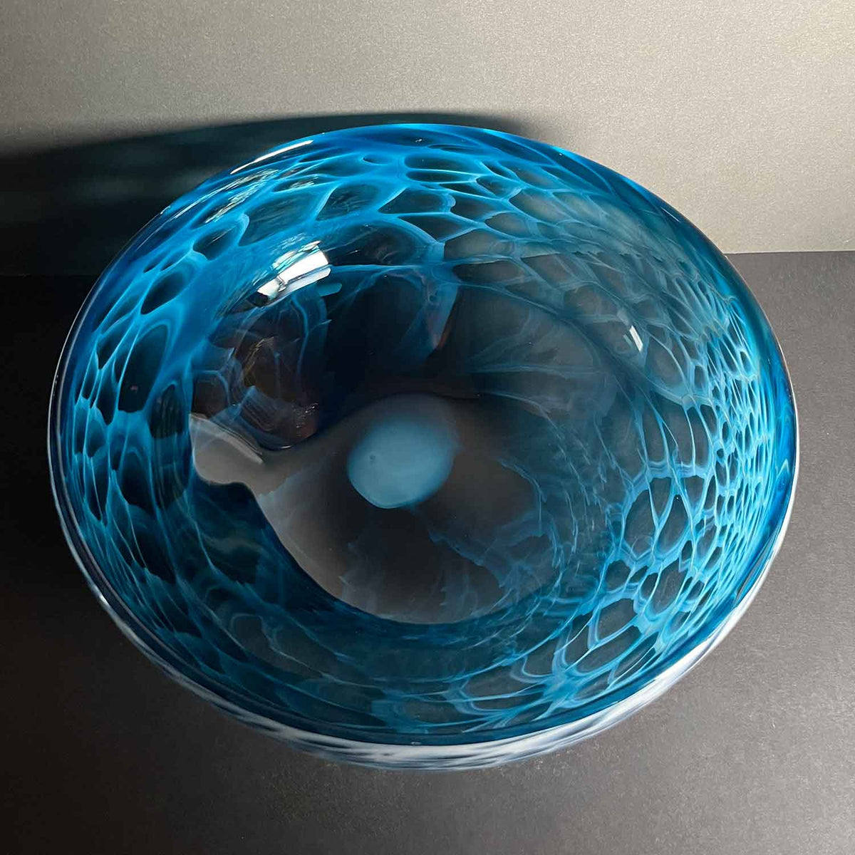 Sea Green Bowl - PEtroff Gallery - Glass art