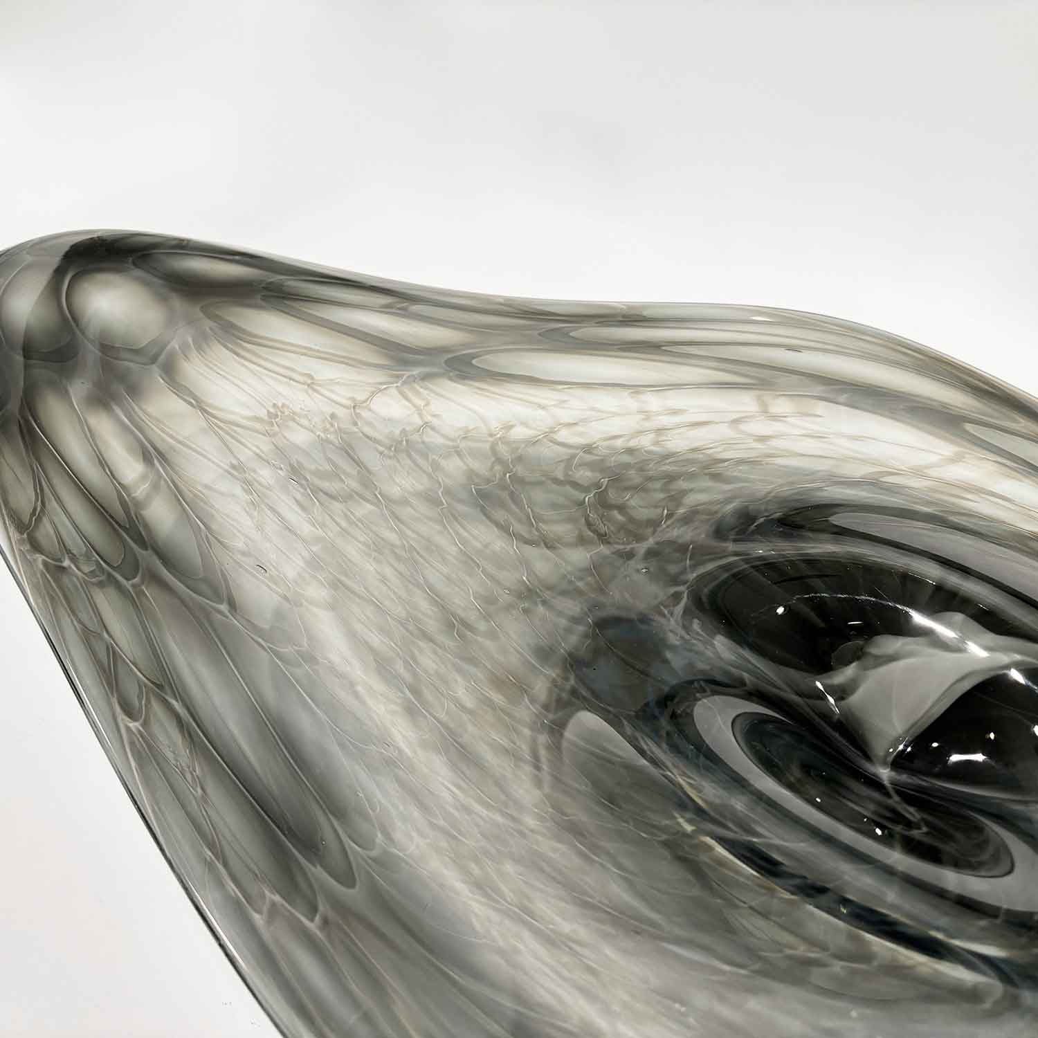 Neutal Grey Manta - Petroff Gallery - Glass Art