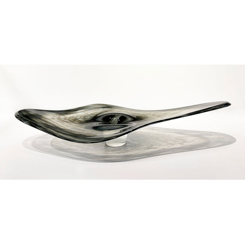 Neutal Grey Manta - Petroff Gallery - Glass Art