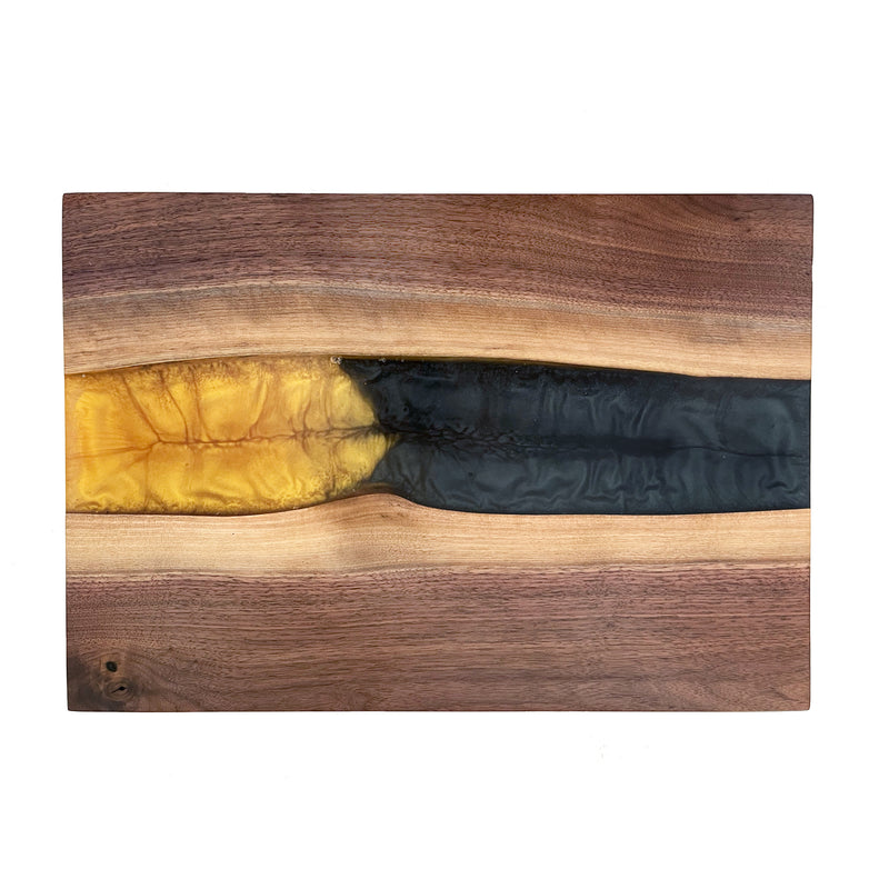 Ron Walmer - 2-Tone Walnut Board Black & Gold, 14" x 20"