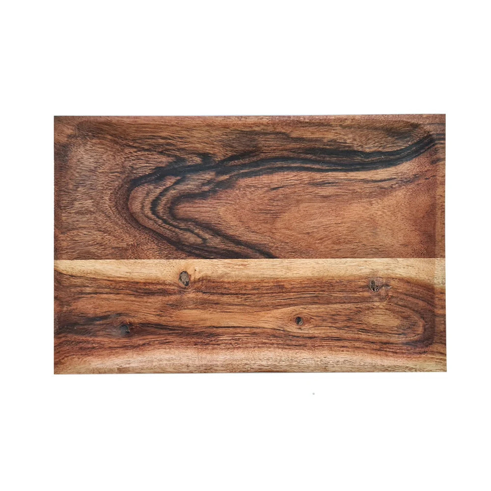 Wood Tray Straight Edge - Petroff Gallery - Judaica