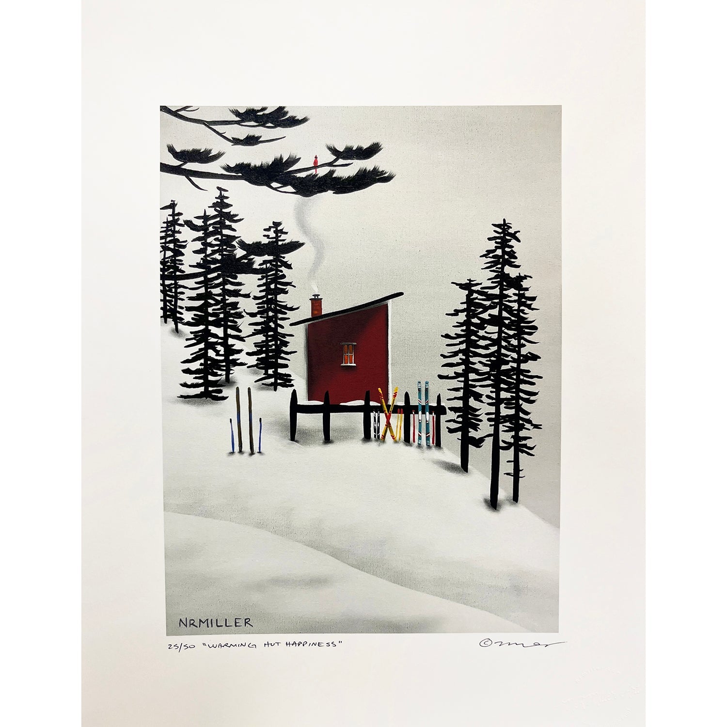 Warming Hut Happiness  14" x 11" - Petroff Gallery - Painting