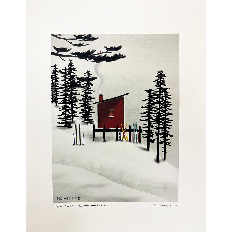 Warming Hut Happiness  14" x 11" - Petroff Gallery - Painting