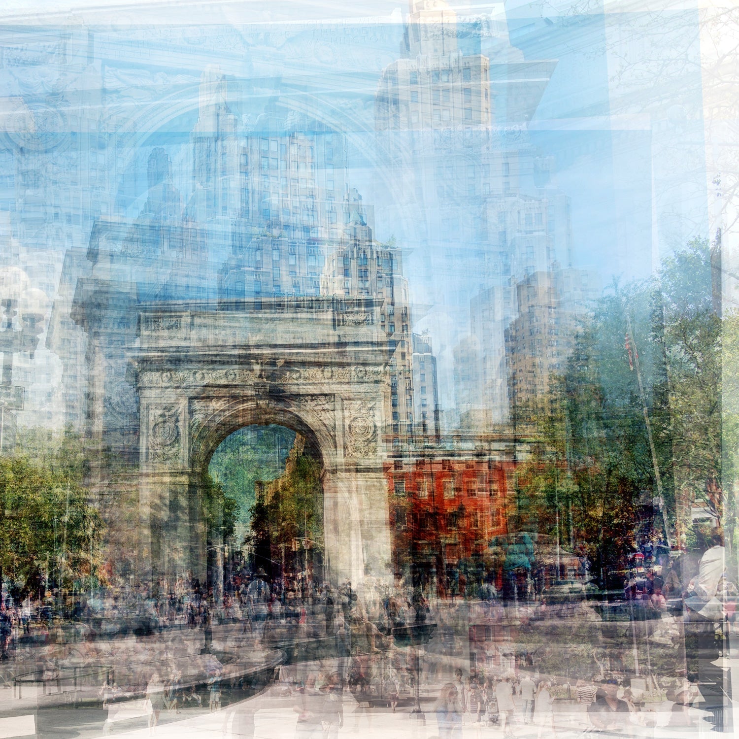 Washington Square 33" x 33" Petroff Gallery 