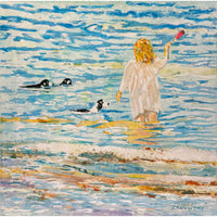 Water Play 2 16" x 16" - Petroff Gallery - Painting