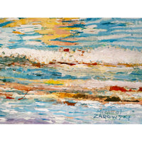 Water Play 2 16" x 16" Detail View - Petroff Gallery - Painting
