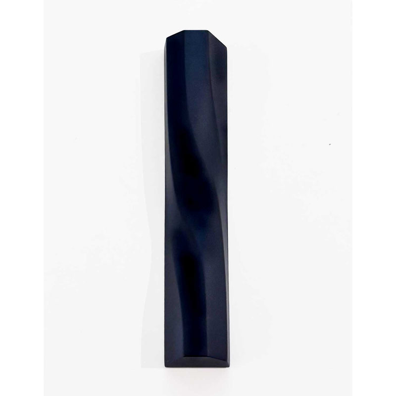 Wave Mezuzah Matte Black - Petroff Gallery - Judaica