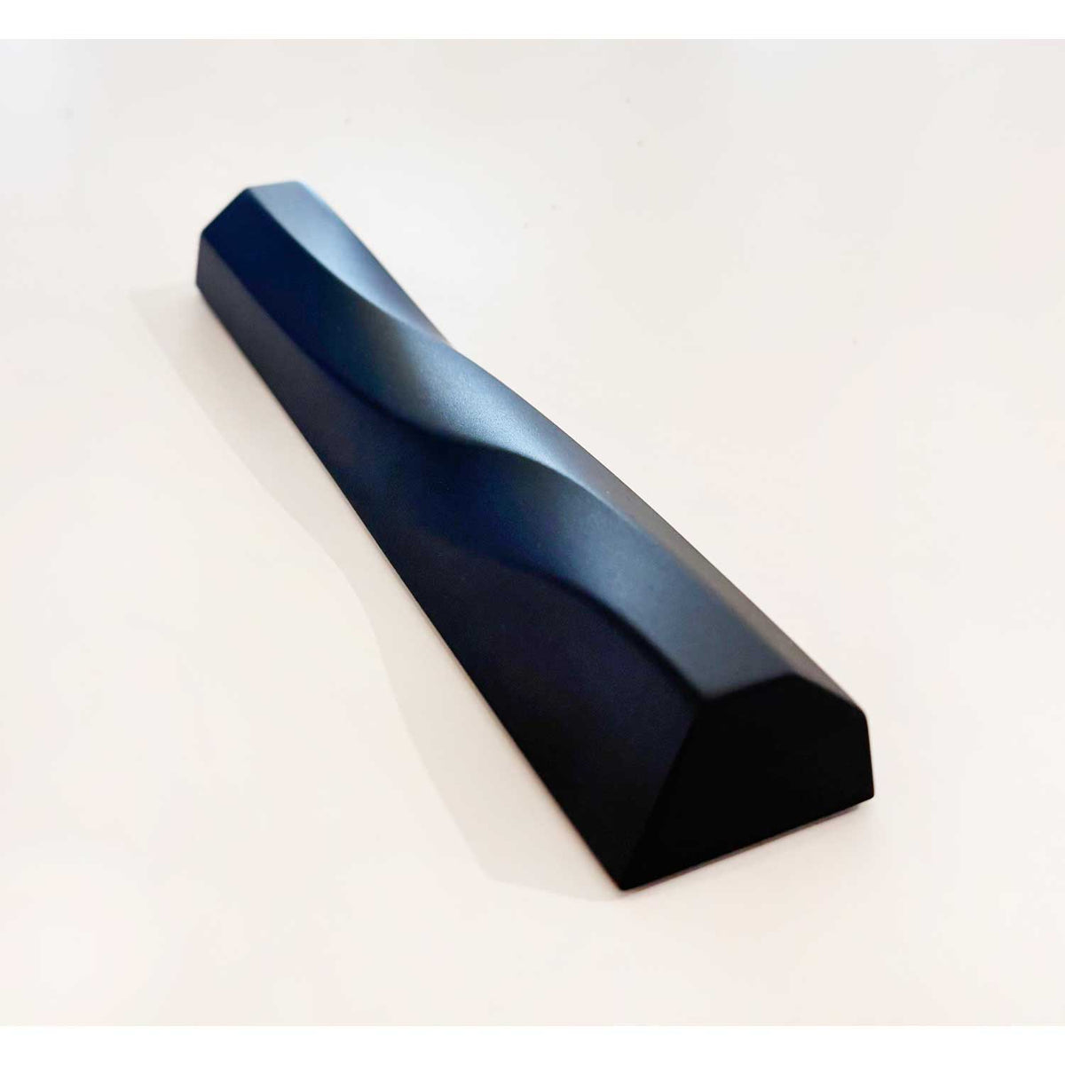 Wave Mezuzah Matte Black - Petroff Gallery - Judaica
