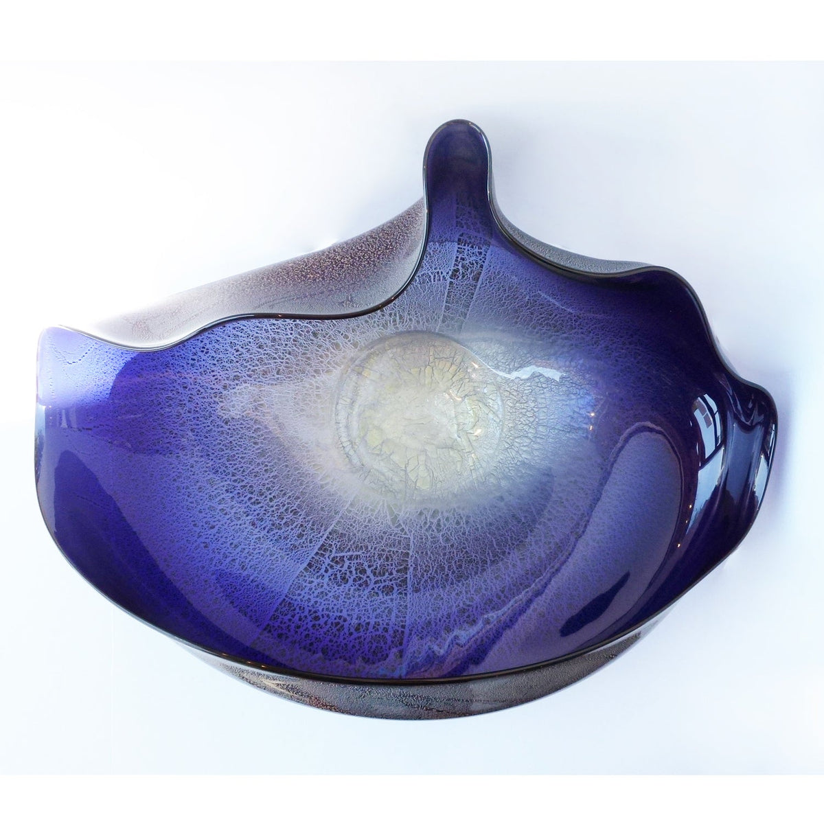 Wave Bowl 20" Purple - Petroff Gallery - Glass Art