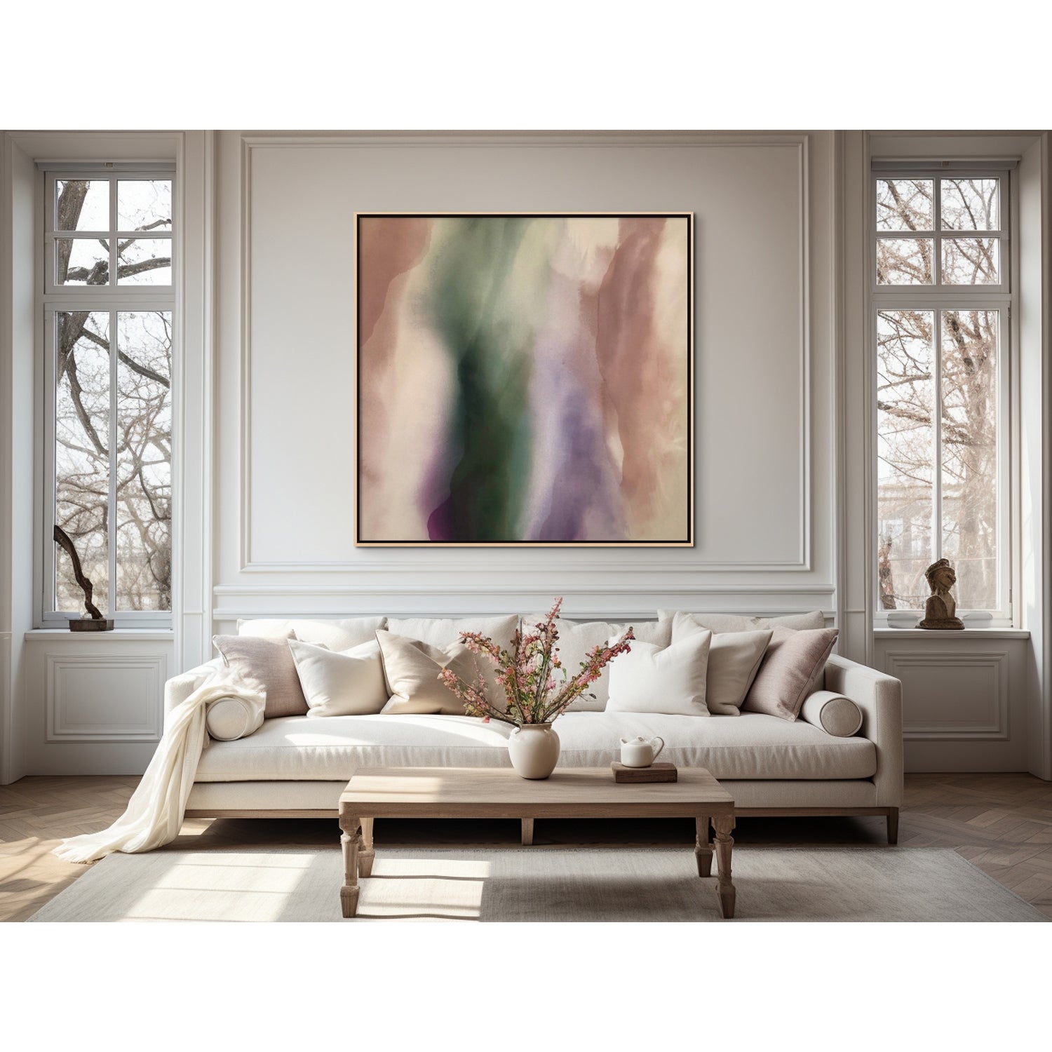 Wavelengths 46" x 46" Framed - Petroff Gallery - Paintings