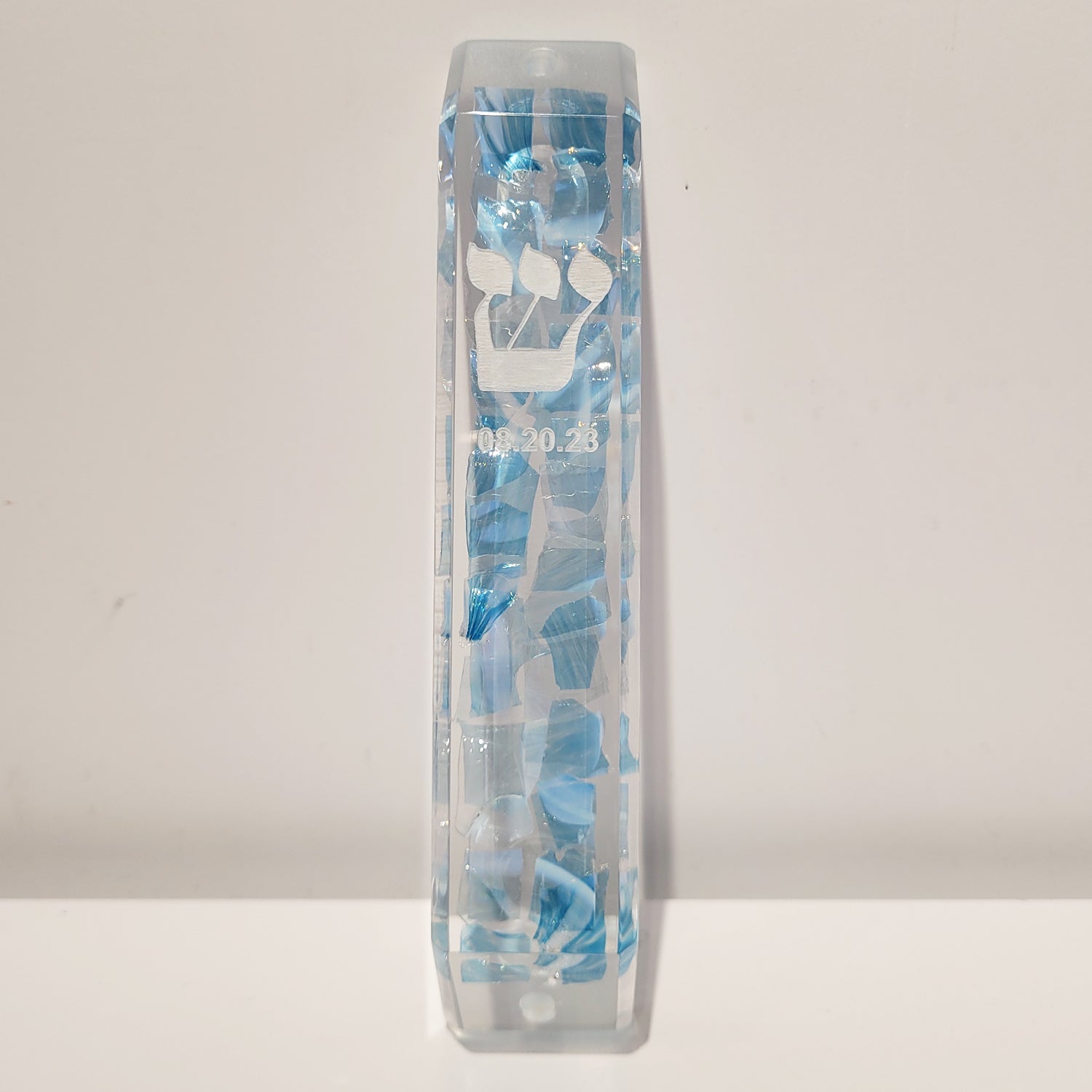 Wedding Glass Mezuzah - Petroff Gallery