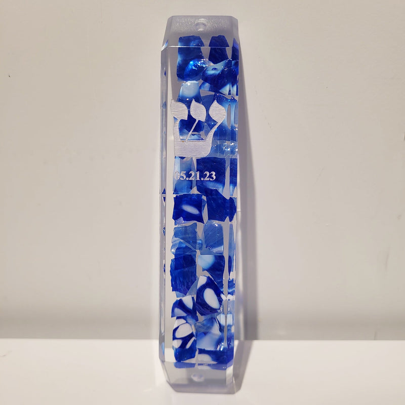 Wedding Glass Mezuzah - Petroff Gallery