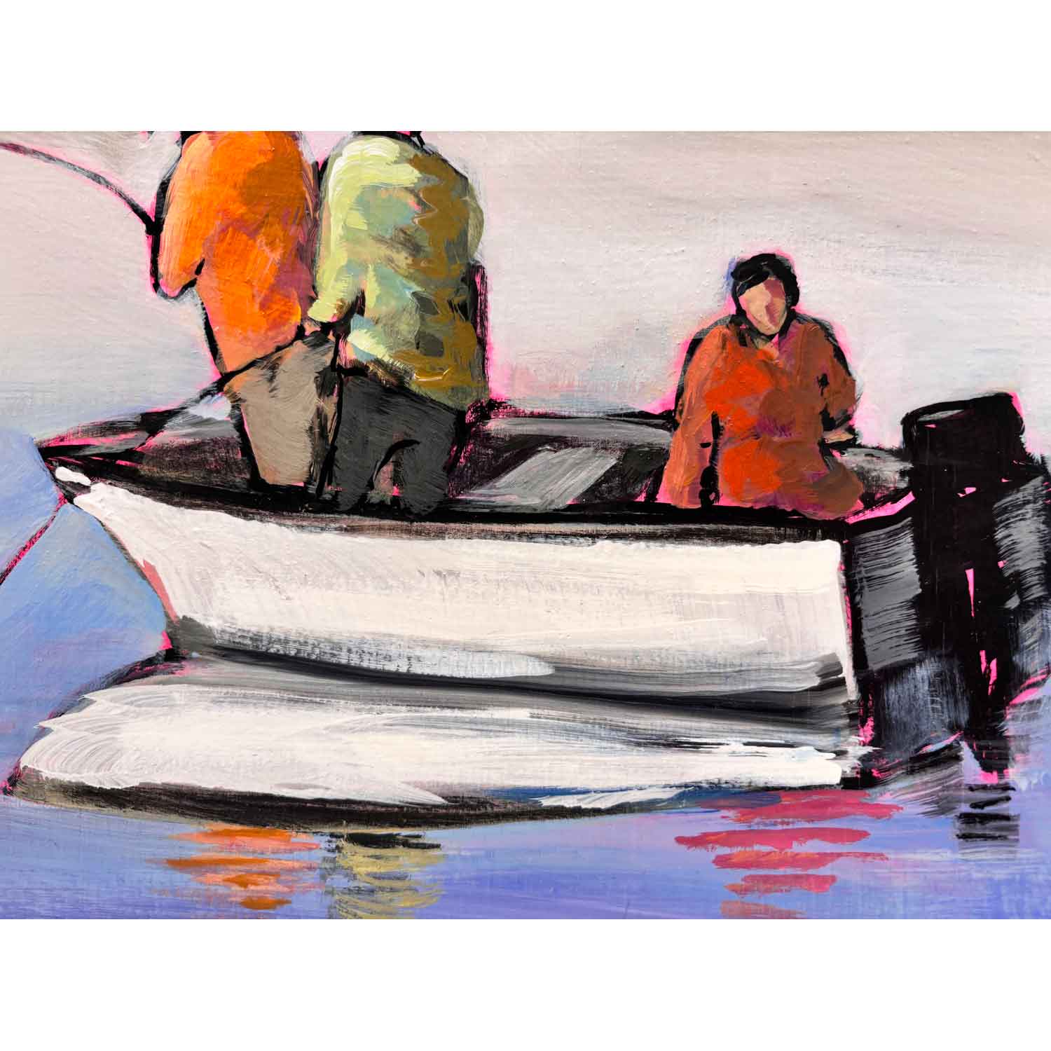 Weekend Fish 12" x 12" - Petroff Gallery - Painting