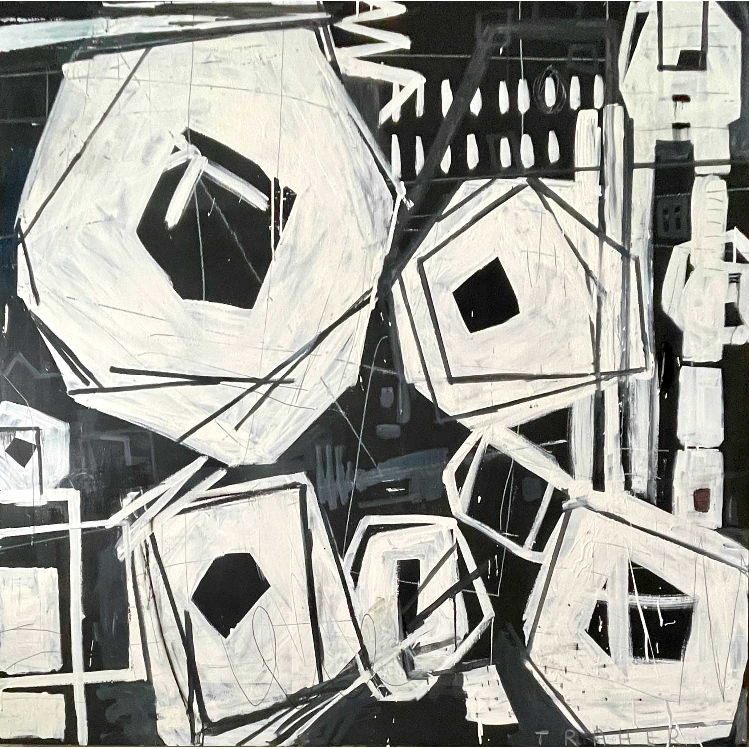 What Happened To Yesterday 60" x 60" - Petroff Gallery - Painting