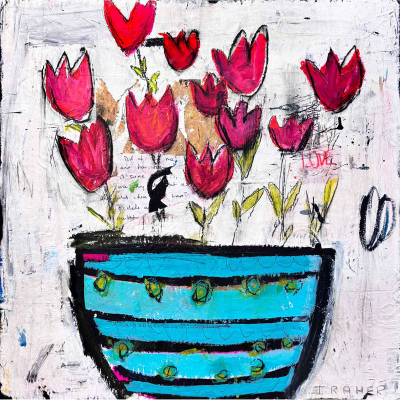 When Love Blooms 24" x 24" - Petroff Gallery - Painting