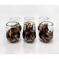 Mini Twisty Cup Whiskey Noir Set - Petroff Gallery - Glass Art