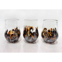 Mini Twisty Cup Whiskey Noir Set - Petroff Gallery - Glass Art