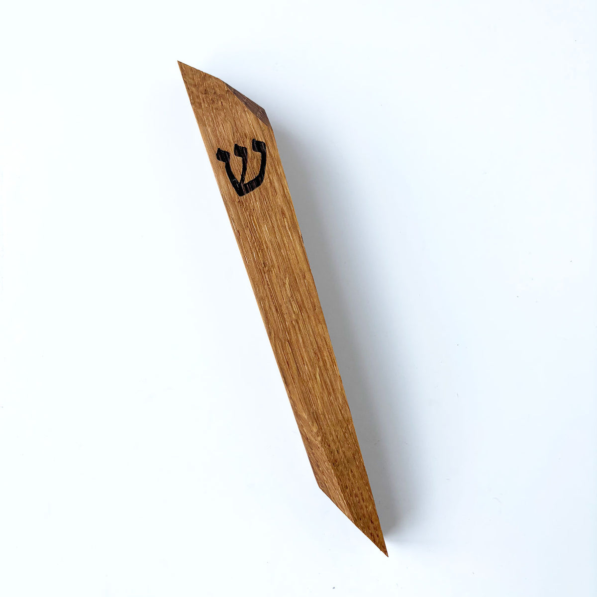 White Oak Mezuzah - Petroff Gallery - Judaika