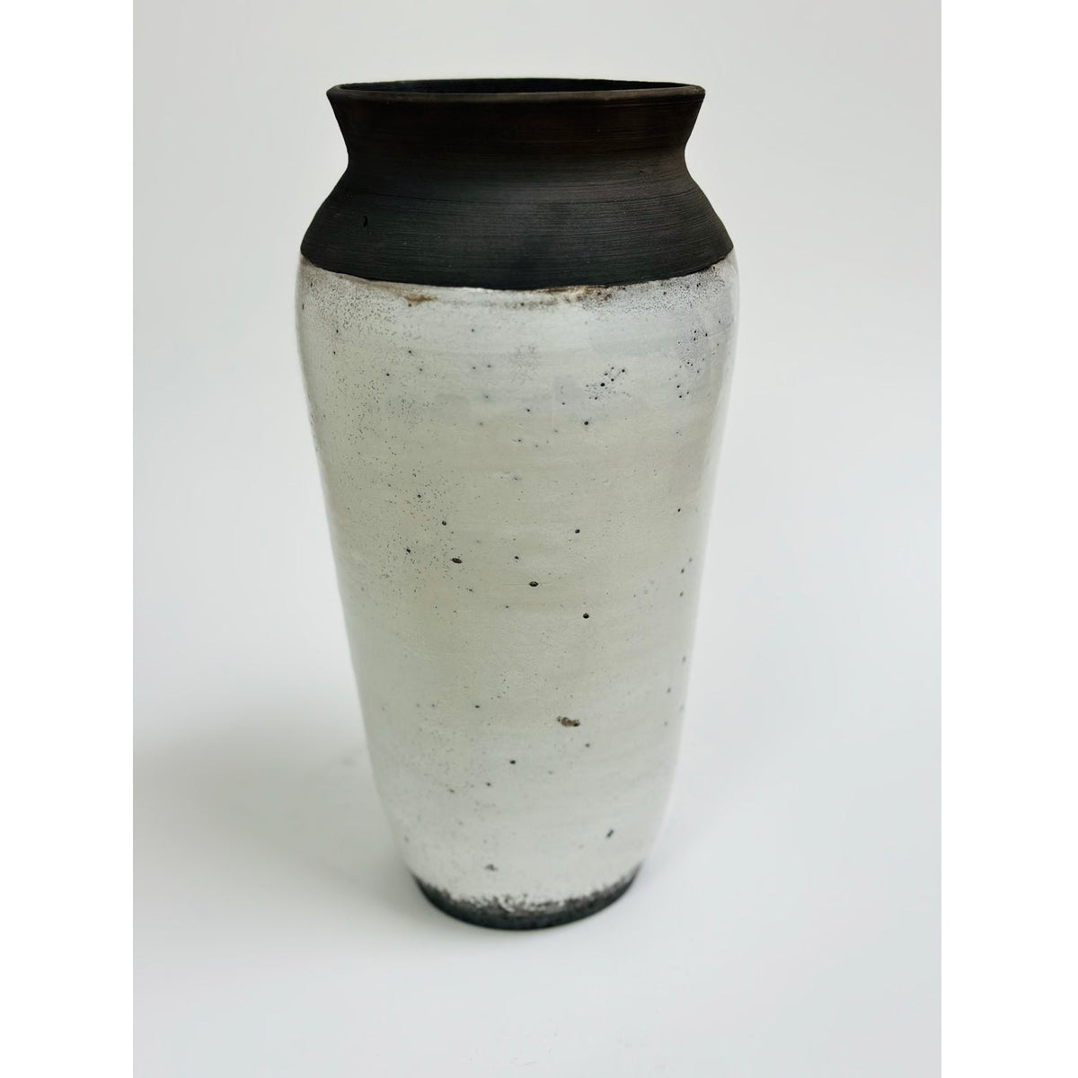 White Raku Medium Vase Petroff Gallery 