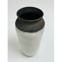 White Raku Medium Vase Petroff Gallery 
