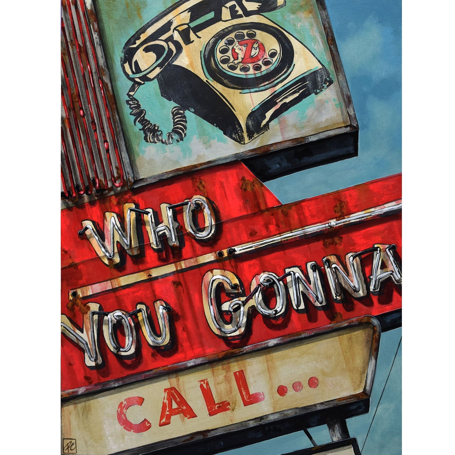Who You Gonna Call 24" x 18" Petroff Gallery 