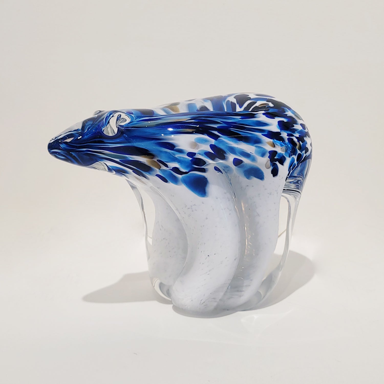 Wild Eyes Blue Medium Bear - Petroff Gallery - Glass Art