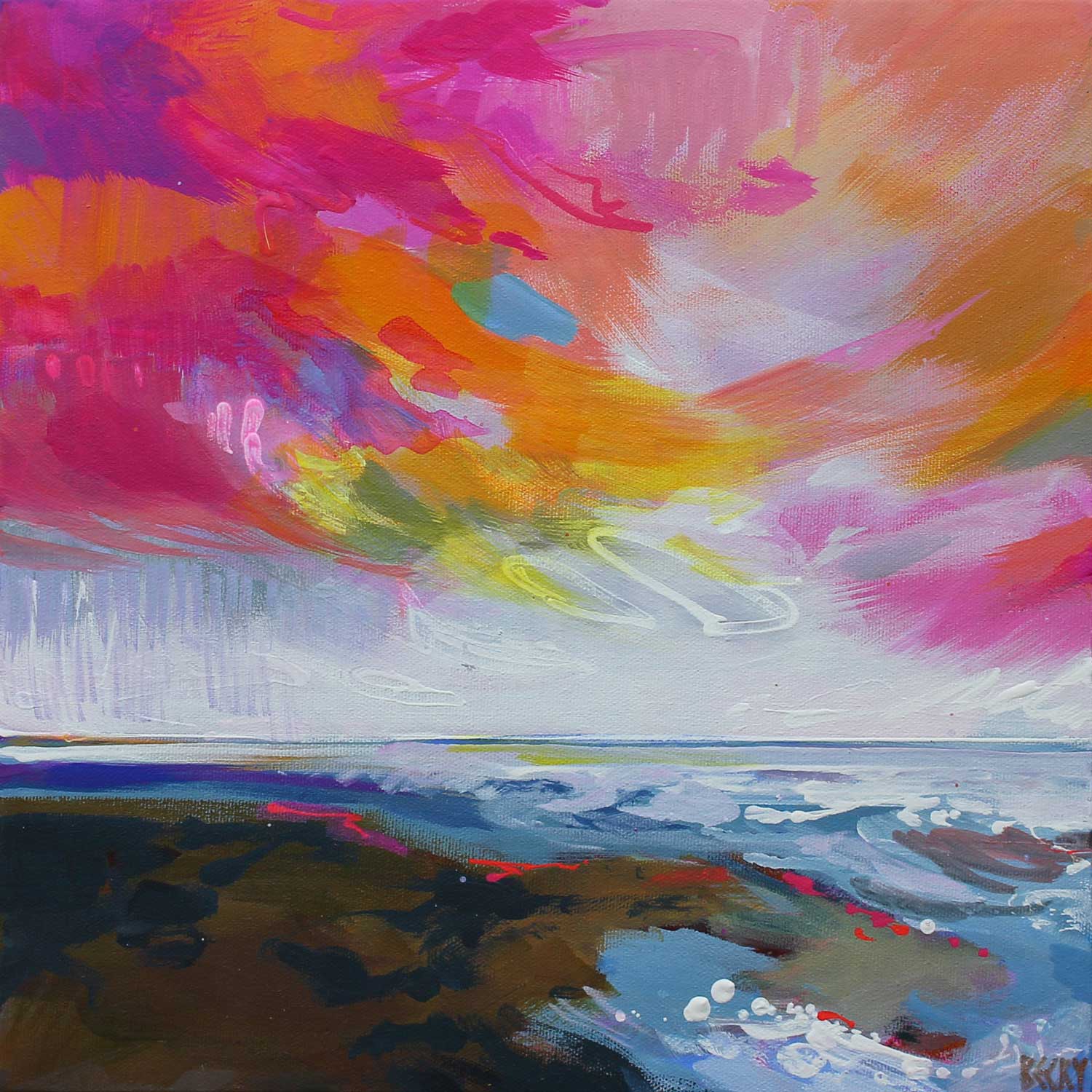 Wintry Water 3 - 12" x 12" Petroff Gallery 