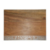 Wood Challah Board with Jerusalem Metal Cutout - Petroff Gallery - Judaica