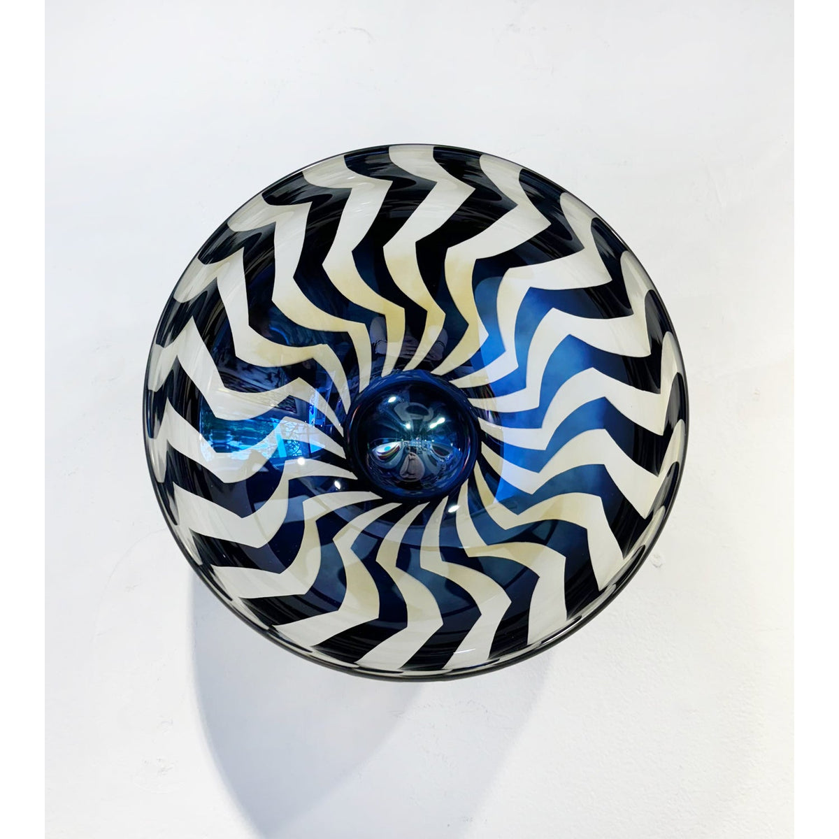 X-Large White/Yellow Wall Mounted Bowl Petroff Gallery 