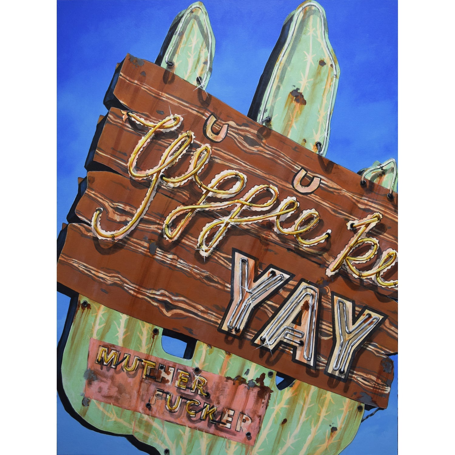 Yippie Ki-Yay 40" x 30" Petroff Gallery 