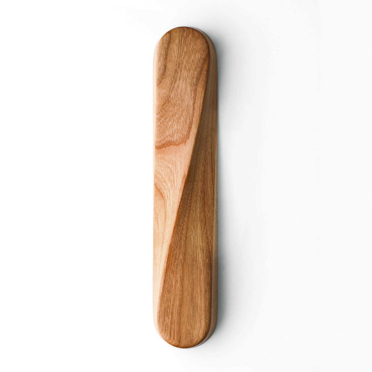 Twist Mezuzah Cherry Wood 1 - Petroff Gallery - Judaica