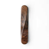 Twist Mezuzah Figured Walnut Wood 2 - Petroff Gallery - Judaica