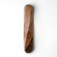 Twist Mezuzah Figured Walnut Wood 3 - Petroff Gallery - Judaica