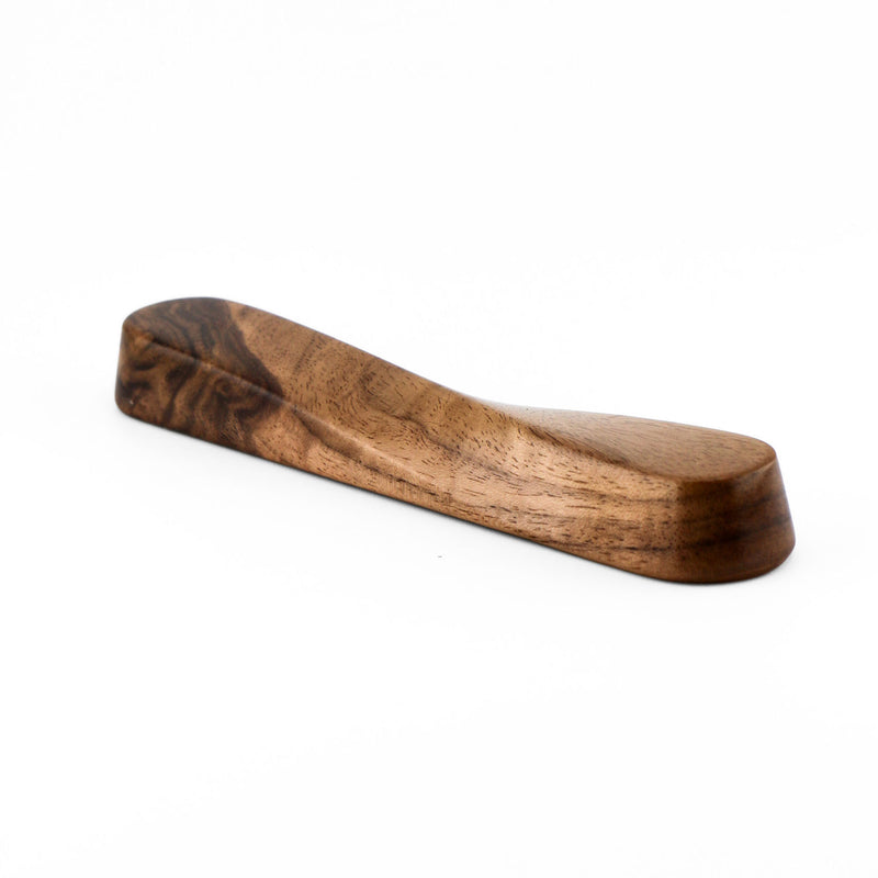 Twist Mezuzah Figured Walnut Wood 3 - Petroff Gallery - Judaica