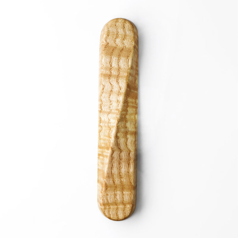 Twist Mezuzah Curly Ash Wood - Petroff Gallery - Judaica