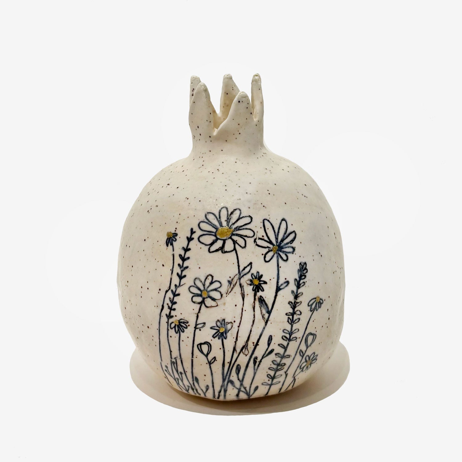 Floral Pomegranate 1 - Petroff Gallery - Judaica