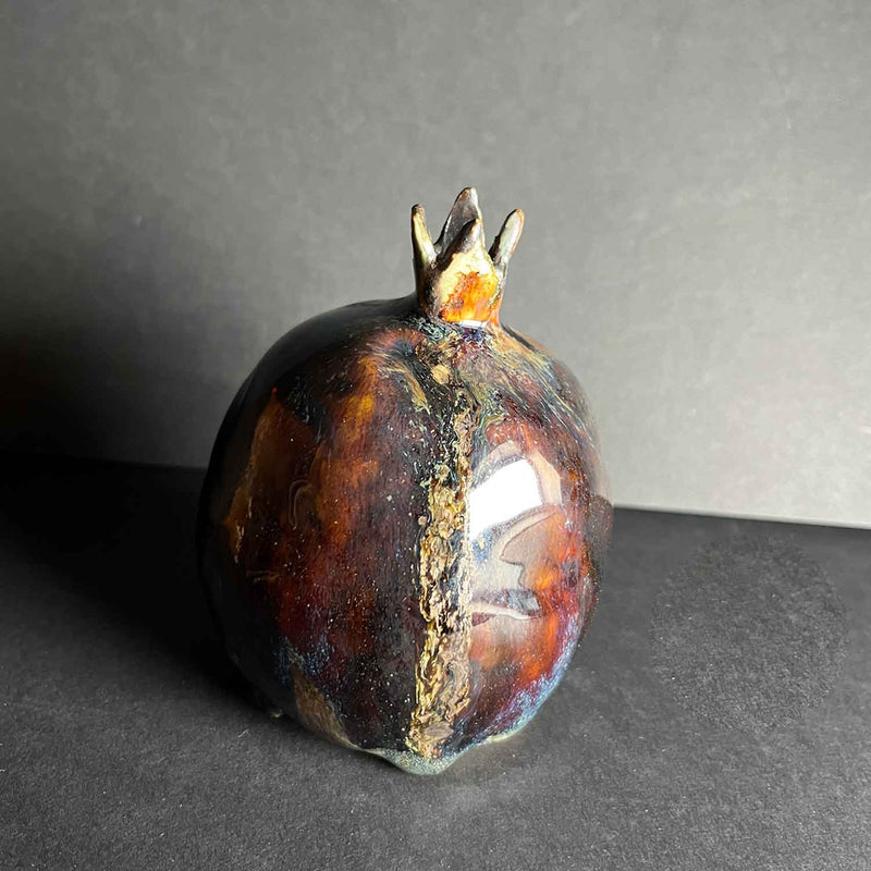 Sm Pomegranate Red and Gold - Petroff Gallery - Pomegranates and Apples 