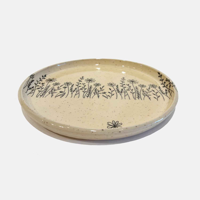 Small Wildflower Plate - Petroff Gallery - Ceramic Art