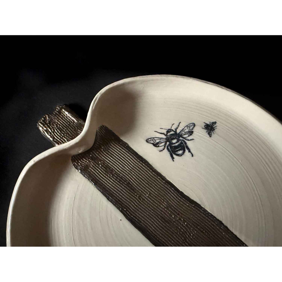 Apple and Bee Plate - Petroff Gallery - Ceramic Art