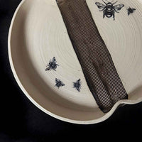Apple and Bee Plate - Petroff Gallery - Ceramic Art