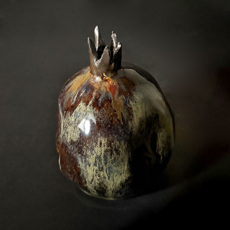 Small Pomegranate Brown - Petroff Gallery - Ceramic Art