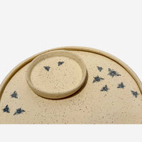 Medium Shana Tova Bee Plate with Dish - Petroff Gallery - Judaica