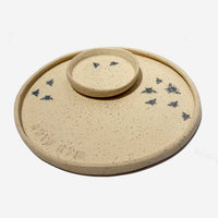 Medium Shana Tova Bee Plate with Dish - Petroff Gallery - Judaica