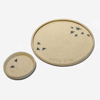 Medium Shana Tova Bee Plate with Dish - Petroff Gallery - Judaica