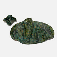 Organic Green Platter with Bowl - Petroff Gallery - Ceramic Art