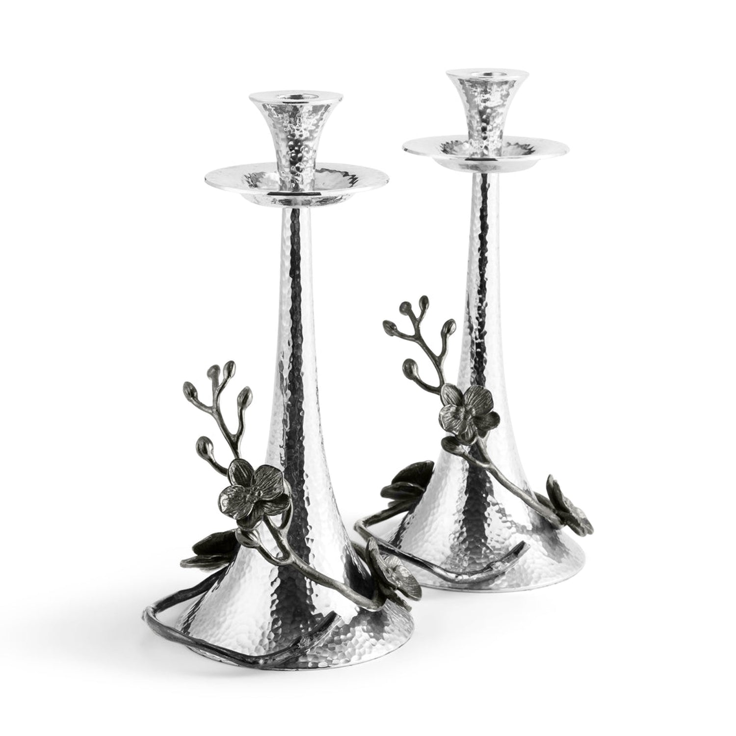 Michael Aram - Black Orchid Candleholders, 5.5"L x 5.25"W x 11"H each