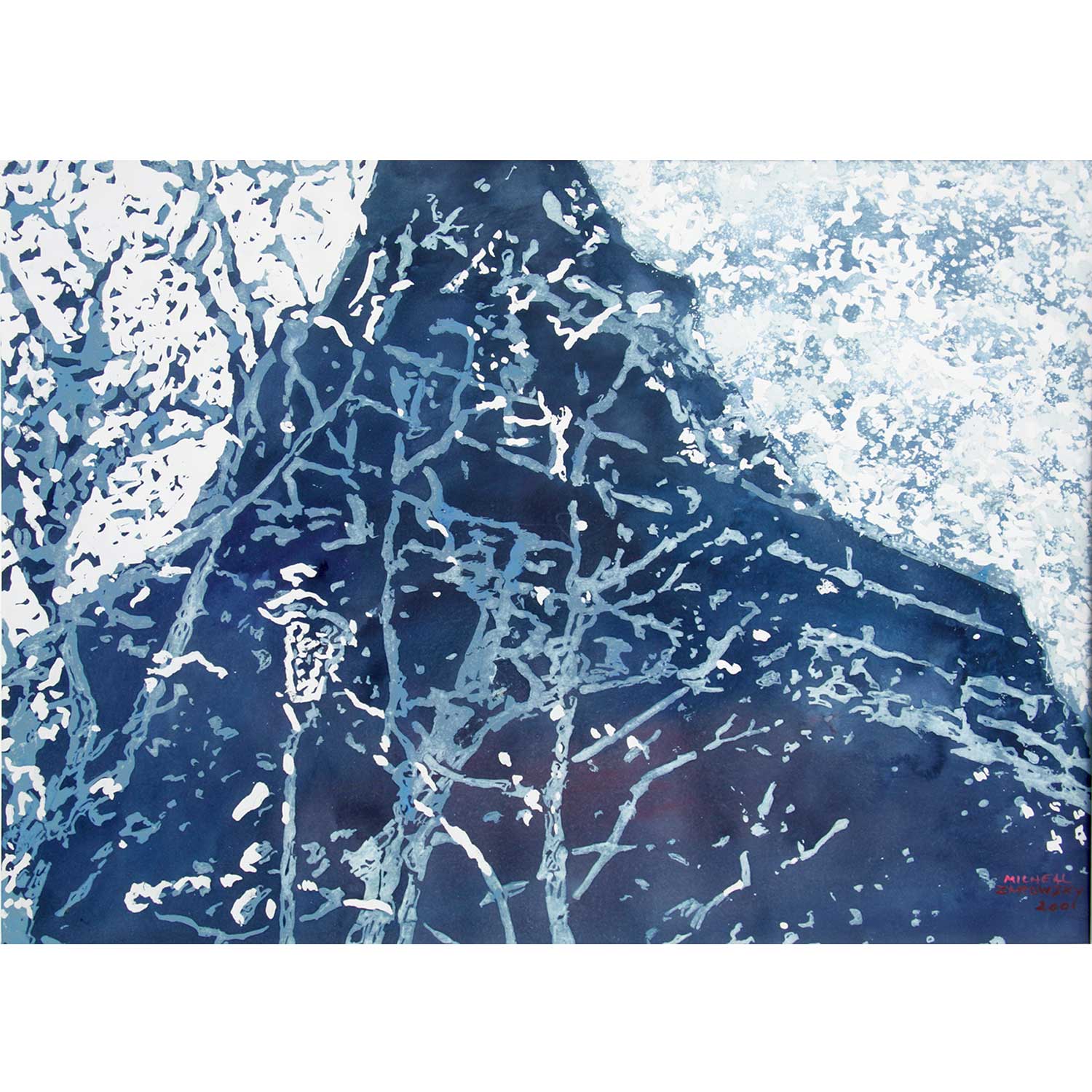 Micheal Zarowsky - Blue Grey Eiffel 15.5" x 22"